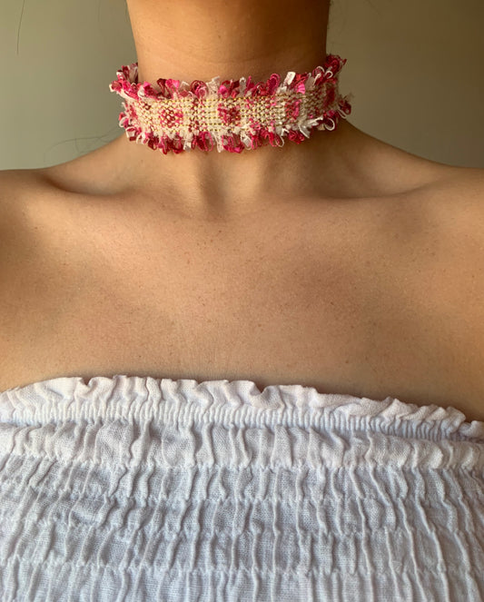 CHOCKER OLIVIA FUCSIA